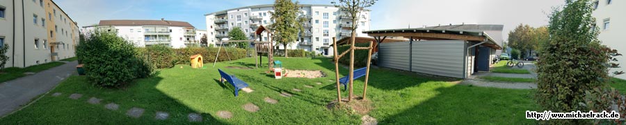 Panorama-Aufnahmen aus Freilassing, Schulstrae, August 2009